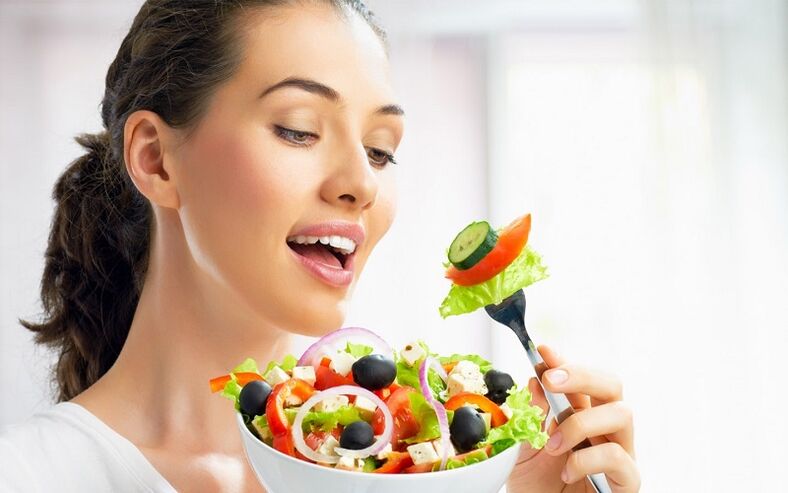 the use of vegetable salads for weight loss per week of 7 kg
